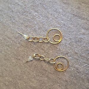 Modern gold earrings